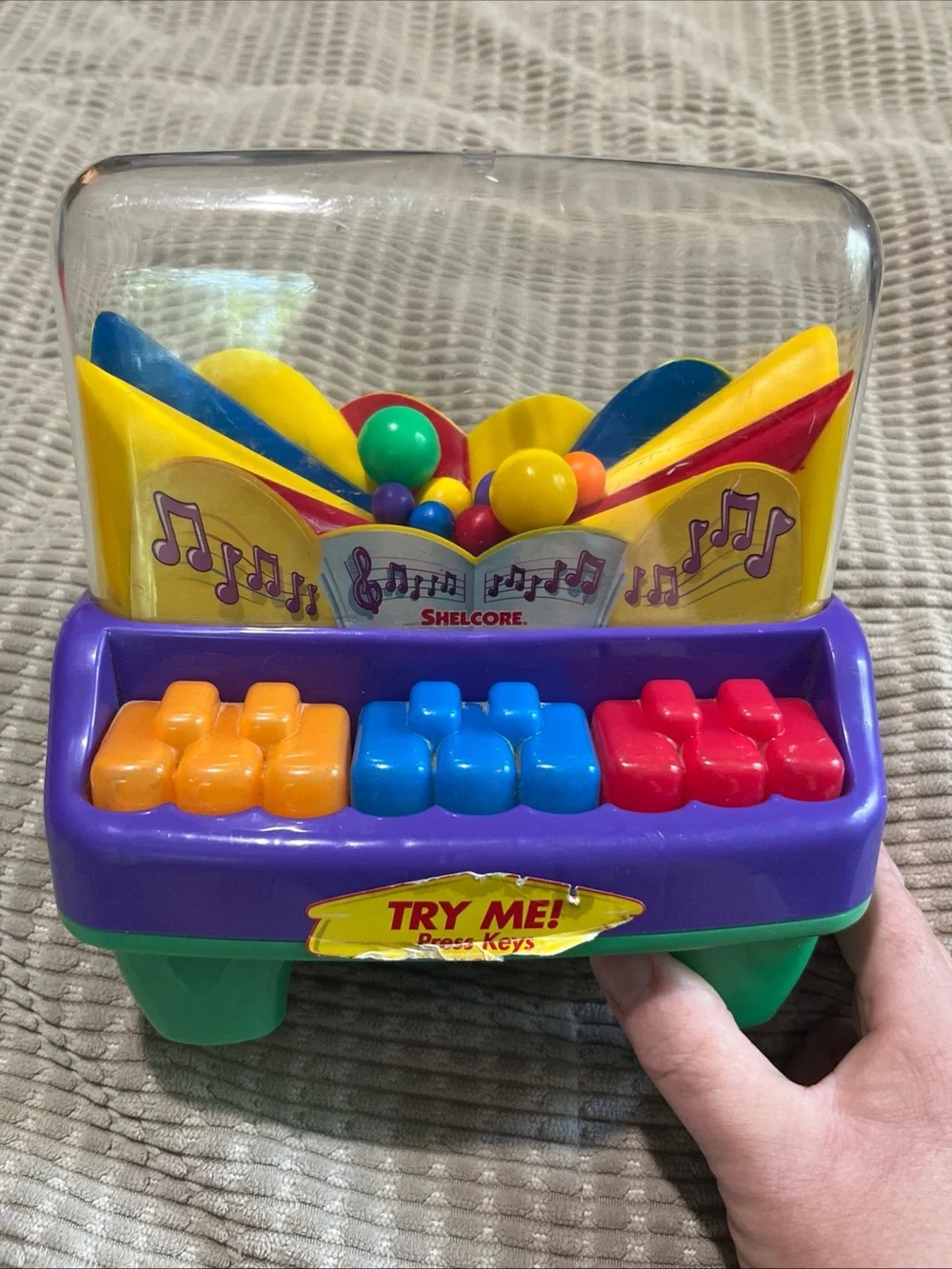 Shelcoro Colorful Kids Musical Keyboard Toy - Blue/Yellow/Red BALLS DO NOT POP